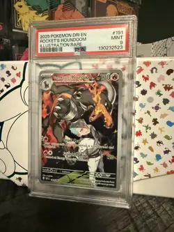Pokemon TCG Team Rocket's Houndoom 191/182 Sv10: Destined Rivals Holo PSA 9 - Image 1
