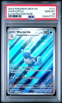 PSA 10 💎Wartortle 171/165 Illustration Rare 151 Pokemon Card 🔥SHIPS ASAP - Image 1