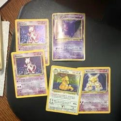 Pokemon TCG Base Set Holo Lot - Mewtwo, Gengar, Dragonite, Alakazam - 5 Cards - Image 1