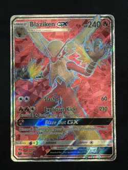 Pokemon TCG Blaziken GX Full Art Holo Ultra Rare Card 153/168 Celestial Storm - Image 1