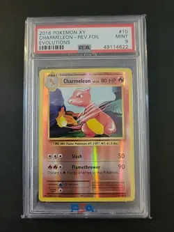 Charmeleon 10/108 - Reverse Holo PSA 9 - 2016 Pokemon Evolutions - Image 1