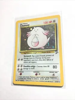 CHANSEY - 3/130 - HOLO - Base Set 2 - Pokemon Card - DMG - Image 1