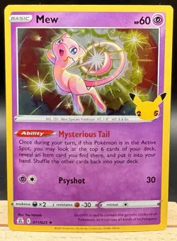 Mew 011/025 Holo Rare Celebrations Pokemon TCG NM - Image 1