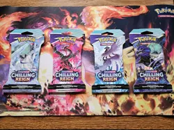 Pokemon Sleeved Booster Pack Chilling Reign Lot of 4 Sealed - Image 1