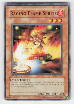 Structure Deck: Blaze of Destruction #SD3-EN010 Raging Flame Sprite 1st Edition - Image 1