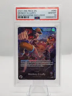 2024 ONE PIECE PROMOS PSA MAGAZINE EXCLUSIVE #060 MONKEY D. LUFFY PSA 10 - Image 3
