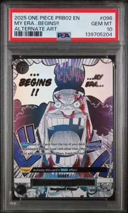 2025 One Piece TCG MY ERA BEGINS Alt Art Manga Style PRB-02 English PSA 10 - Image 1