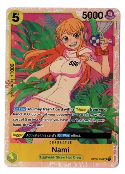 One Piece EN OP08-106 Nami SR NM-MT - Image 1