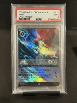 2024 DISNEY LORCANA EN 4-URSULA'S RETURN ENCHANTED ARIEL - SONIC WARRIOR PSA 9 - Image 1