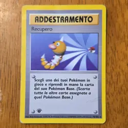 Pokemon Scoop Up Recupero Base Set 78/102 Italian Rare Wizards Card 1st Edition - Image 1