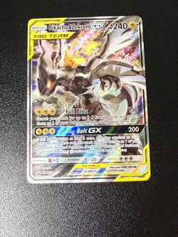 Pokemon TCG Pikachu & Zekrom GX Black Star Promo Card SM168 - Image 1