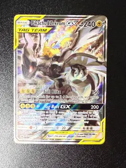 Pokemon TCG Pikachu & Zekrom GX Black Star Promo Card SM168 - Image 3