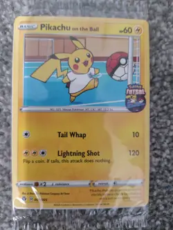 Pikachu on the Ball Sealed Promo Pokemon Card Futsal 001/005 SEALED - Image 2