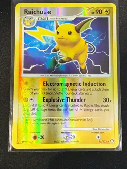 Raichu Lv 40, 15/123 Holo Rare DP Mysterious Treasures Pokemon Card TCG MP - Image 1