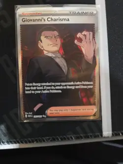 Pokemon TCG SV Scarlet & Violet 151 Giovanni's Charisma Ultra Rare Card #197/165 - Image 1
