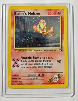 Pokemon Card - TCG Gym Heroes Blaine's Moltres Holo Card #1 - Image 1