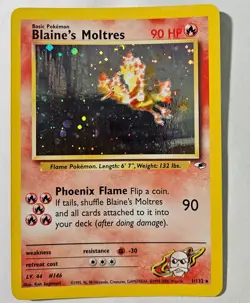 Pokemon Card - TCG Gym Heroes Blaine's Moltres Holo Card #1 - Image 3