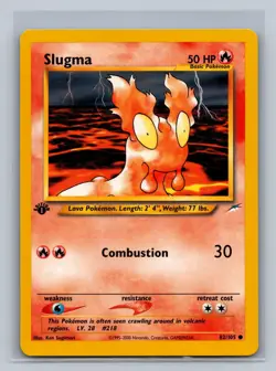 1st Edition SLUGMA 82/105 Neo Destiny Set - Pokemon WOTC Vintage Card - NM - Image 1