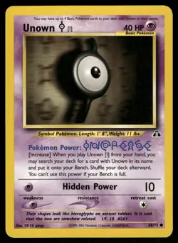 Unown [I] LP 68/75 Neo Discovery Pokemon Card - Image 1