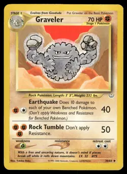 Graveler MP 30/64 Neo Revelation Pokemon Card - Image 1