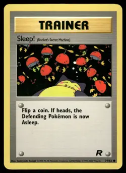 Sleep! (Rocket's Secret Machine) LP 79/82 Team Rocket Pokemon Card - Image 1