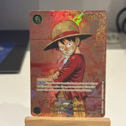 MONKEY D LUFFY OP13-118 CUST0M CARD Textured HOLO ENGLISH ONE PIECE - Image 1