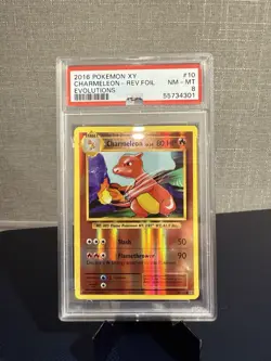 2016 POKEMON XY Charmeleon Reverse Holo Evolutions 10/108 PSA NM-MT 8 - Image 1