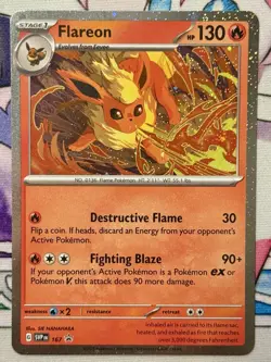 Flareon 167 SVP: Black Star Promo Prismatic Evolutions Poster Collection Pokemon - Image 1