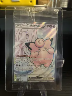 Pokemon LILLIE'S CLEFAIRY EX SVP 195 Journey Together FULL ART PROMO - Sealed - Image 1