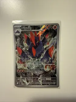 Pokemon TCG Gigalith White Flare Illustration Card 129/086 SV Rare - Image 1