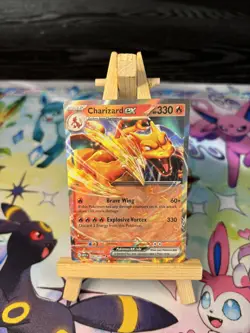 Pokemon TCG Charizard EX 151 English Card 006/165 Holo NM - Image 1