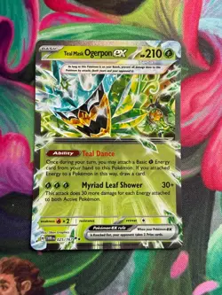 Pokemon Card Teal Mask Ogerpon ex 025/167 Twilight Masquerade Double Rare NM - Image 1