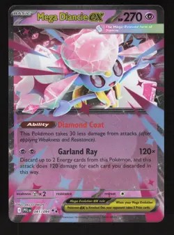Mega Diancie EX 041/094 Pokemon Phantasmal Flames Holo Card - Image 1