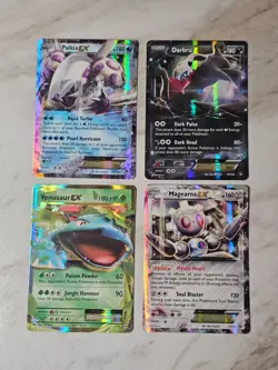 Lot of 4 Pokemon Cards Mega EX, Palkia, Darkrai, Venusaur, Magearna Vintage - Image 1