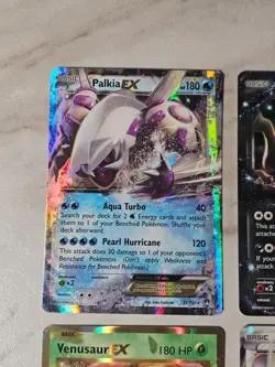 Lot of 4 Pokemon Cards Mega EX, Palkia, Darkrai, Venusaur, Magearna Vintage - Image 2