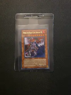 Yu-Gi-Oh! SECRET RARE CARD HORUS THE BLACK FLAME DRAGON LV8 EEN-ENSE1 MP - Image 1