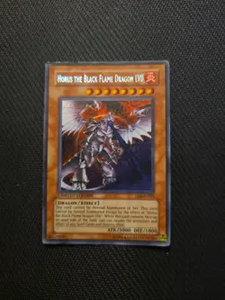 Yu-Gi-Oh! SECRET RARE CARD HORUS THE BLACK FLAME DRAGON LV8 EEN-ENSE1 MP - Image 2