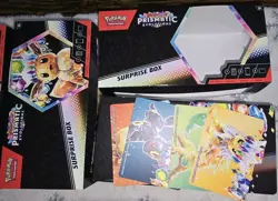 Lot Of 4 EMPTY Pokemon Prismatic Evolutions Surprise Box w/ 16 dividers No Cards - Image 2
