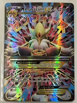 Pokemon Mega M Alakazam EX Full Art Ultra Rare Holo Card 118/124 Fates Collide - Image 1