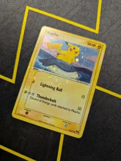 Pikachu 12/17 Pokemon Card Pop Series 5 HP Holo Rare Holo Bleed Corrected Back - Image 3