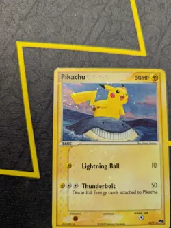 Pikachu 12/17 Pokemon Card Pop Series 5 HP Holo Rare Holo Bleed Corrected Back - Image 4