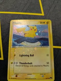 Pikachu 12/17 Pokemon Card Pop Series 5 HP Holo Rare Holo Bleed Corrected Back - Image 5