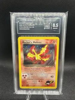 Pokemon TCG Rockets Moltres Holo Rare Card 12/132 Gym Heroes - Image 1