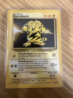 Electabuzz Non Holo 20/102 Base Set Pokemon Card - Image 1