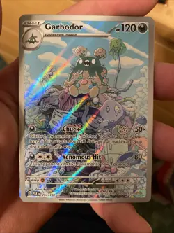 Garbador 204/182 Pokemon TCG Paradox Rift Illustration Rare Card NM/M Condition - Image 1