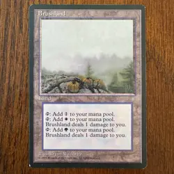 Magic: The Gathering (MTG) - Brushland - Ice Age (ICE) 1995 Vintage - Image 1