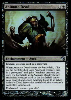 MTG: Premium Deck Series: Graveborn: Foil Animate Dead: Lightly Played Condition - Image 1