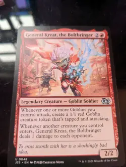 MTG General Kreat, the Boltbringer (Anime) [Foundations Jumpstart] Near Mint Mag - Image 1