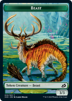 4 x Beast Token (010/013) - Ikoria: Lair of Behemoths - Common - Image 1