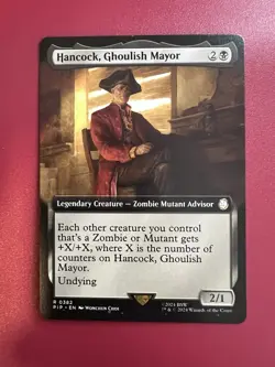 *** Hancock, Ghoulish Mayor *** Extended Art Universes Beyond: Fallout NM MTG - Image 1